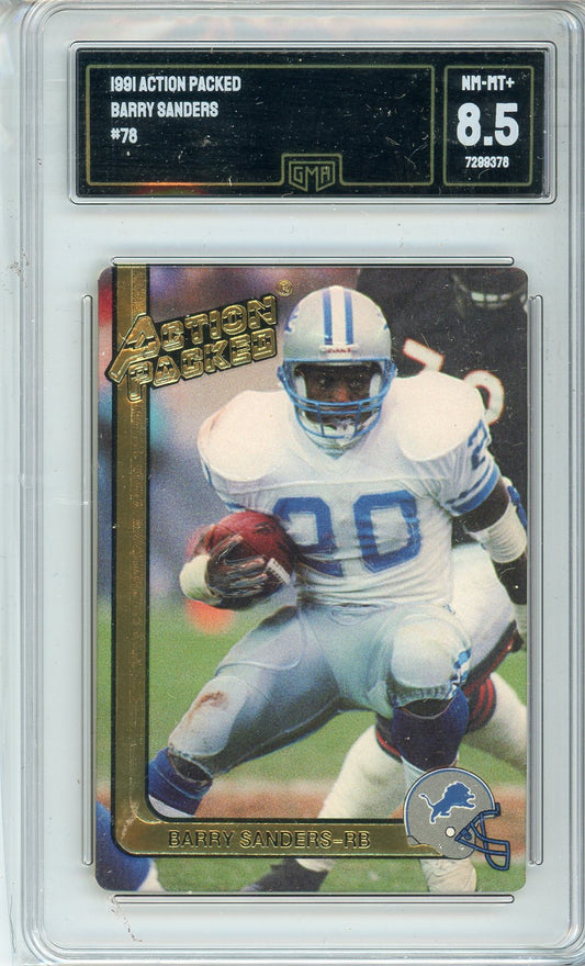 1991 Action Packed Barry Sanders #78 GMA 8.5