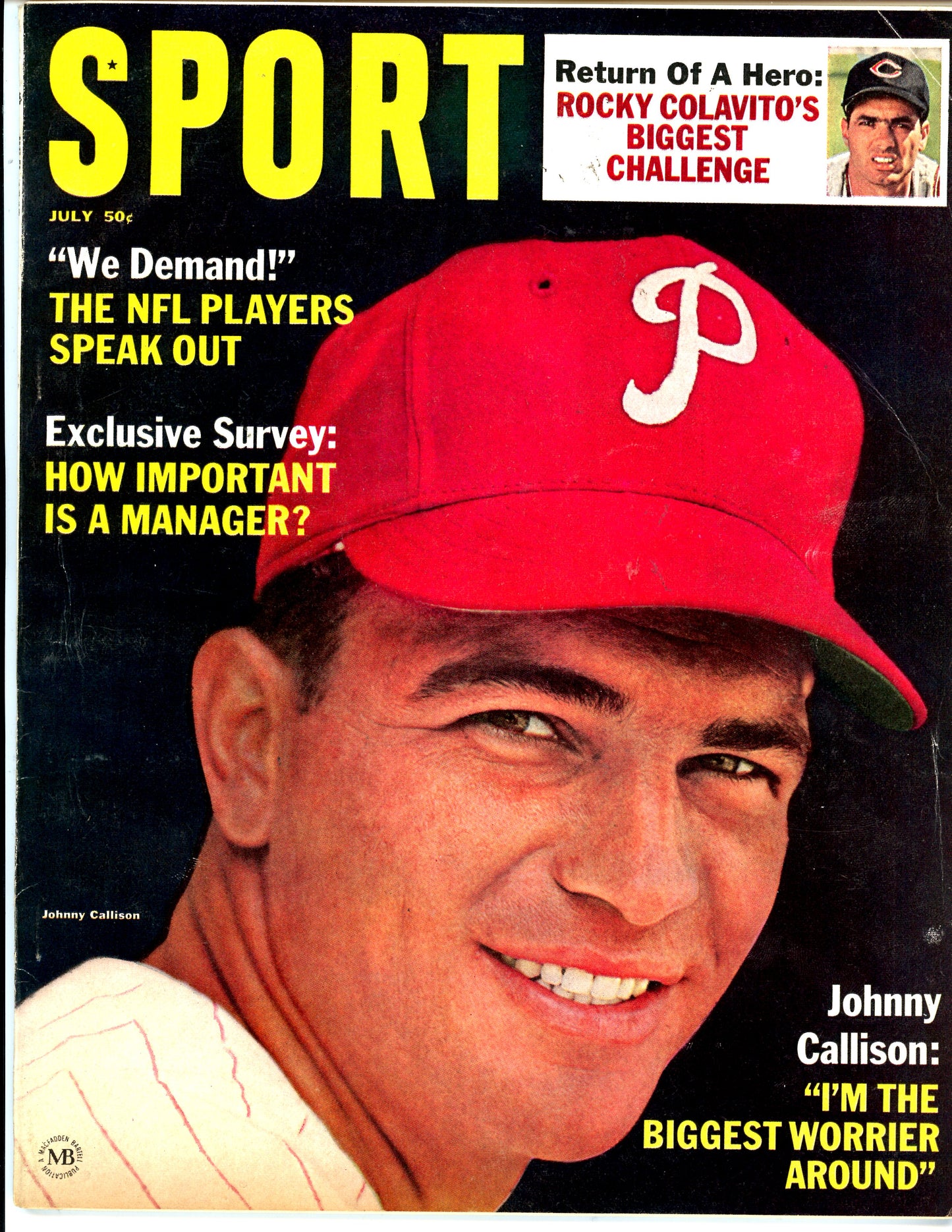 Sport Vintage Magazine Rare Newsstand Edition (July, 1965) Johnny Callison