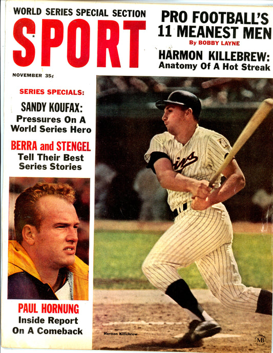 Sport Vintage Magazine Rare Newsstand Edition (November, 1964) Harmon Killebrew