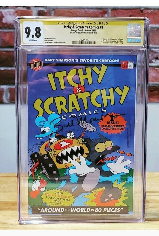 Itchy & Scratchy #1 Graded Comic (Bongo 1993) CGC 9.8 Signed Bill Morrison