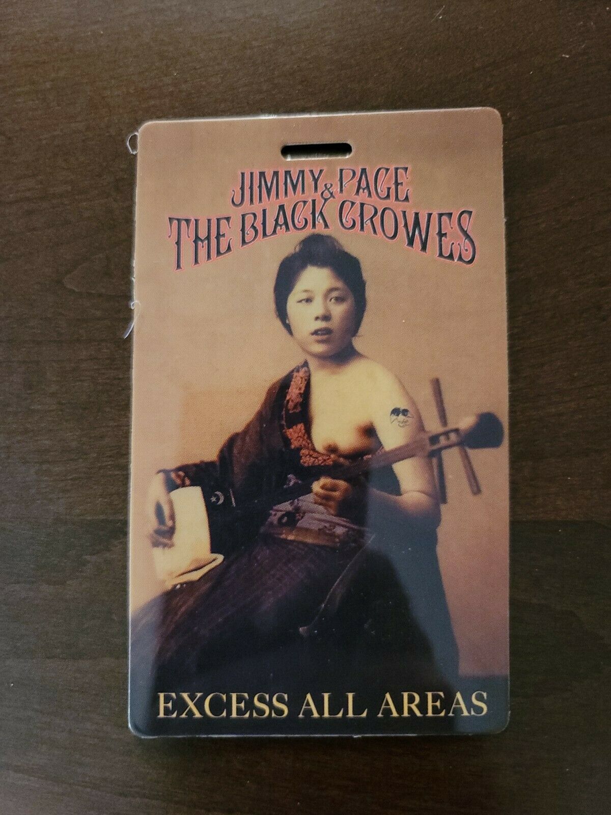 Jimmy Page Black Crowes 2000, Original Backstage All Access Pass Concert Ticket