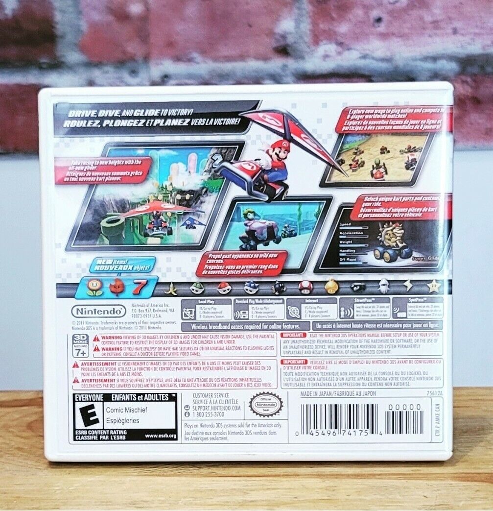 Mario Kart 7 Nintendo 3DS Video Game, 2011 Complete!