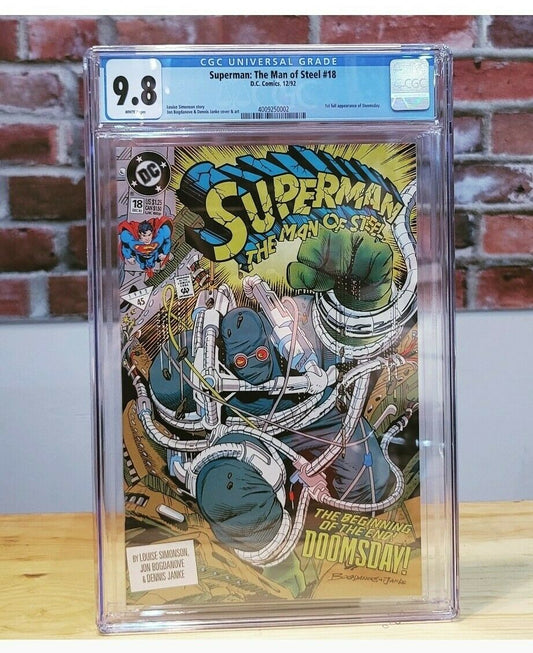 Superman: Man Of Steel #18 Freshly Graded (DC Comics 1992) CGC 9.2 1st Doomsday