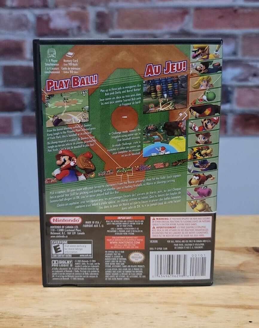 Mario Superstar Baseball Original Nintendo Game Cube Complete