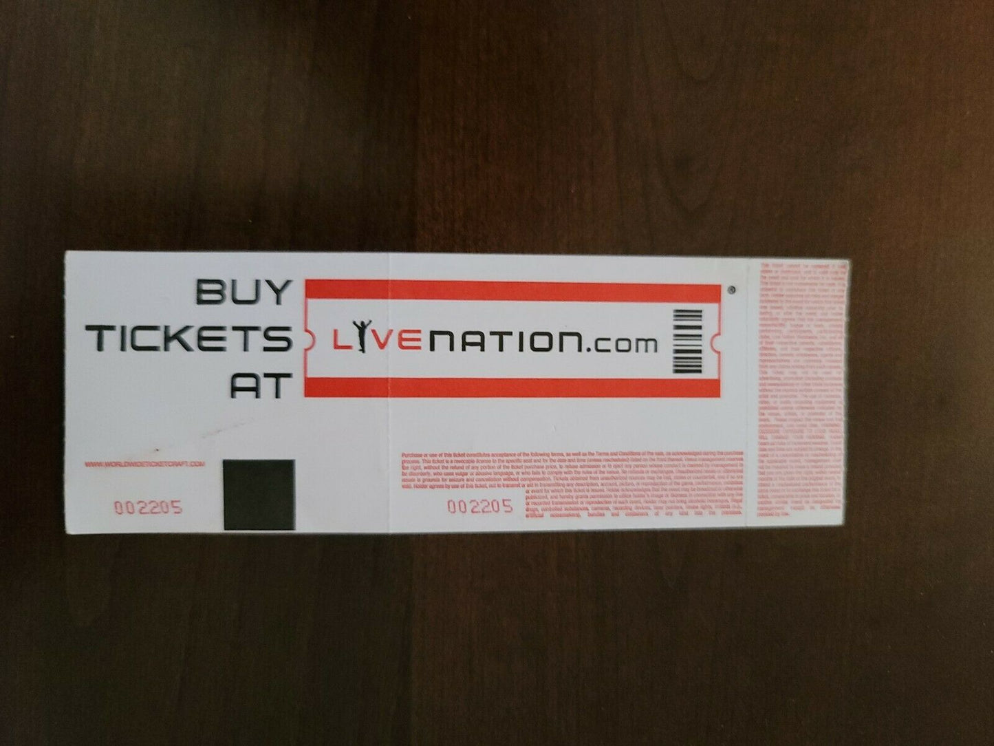 Peter Gabriel 2011, Toronto Molson Amphitheater Original Concert Ticket Stub