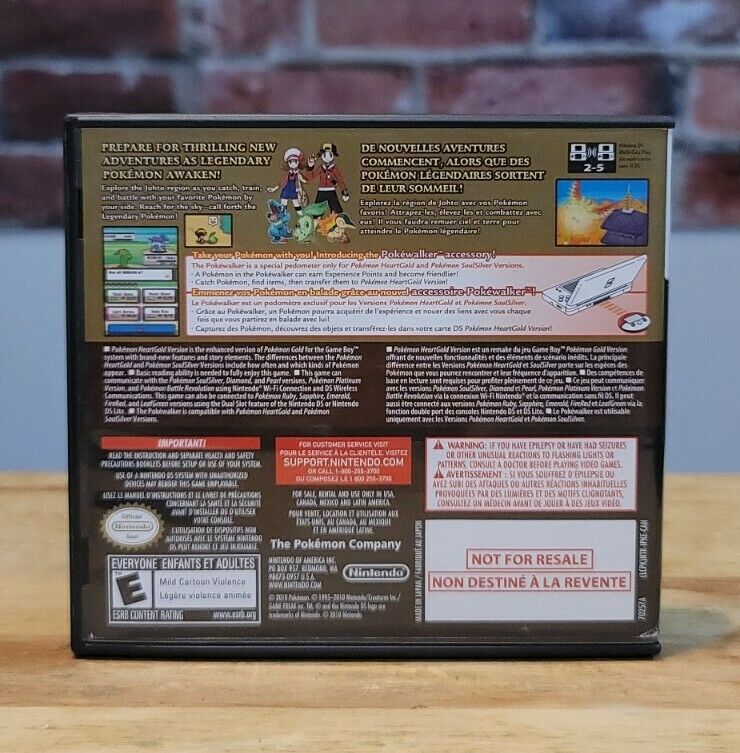 Pokemon HeartGold Version Nintendo DS Video Game Complete, Mint!