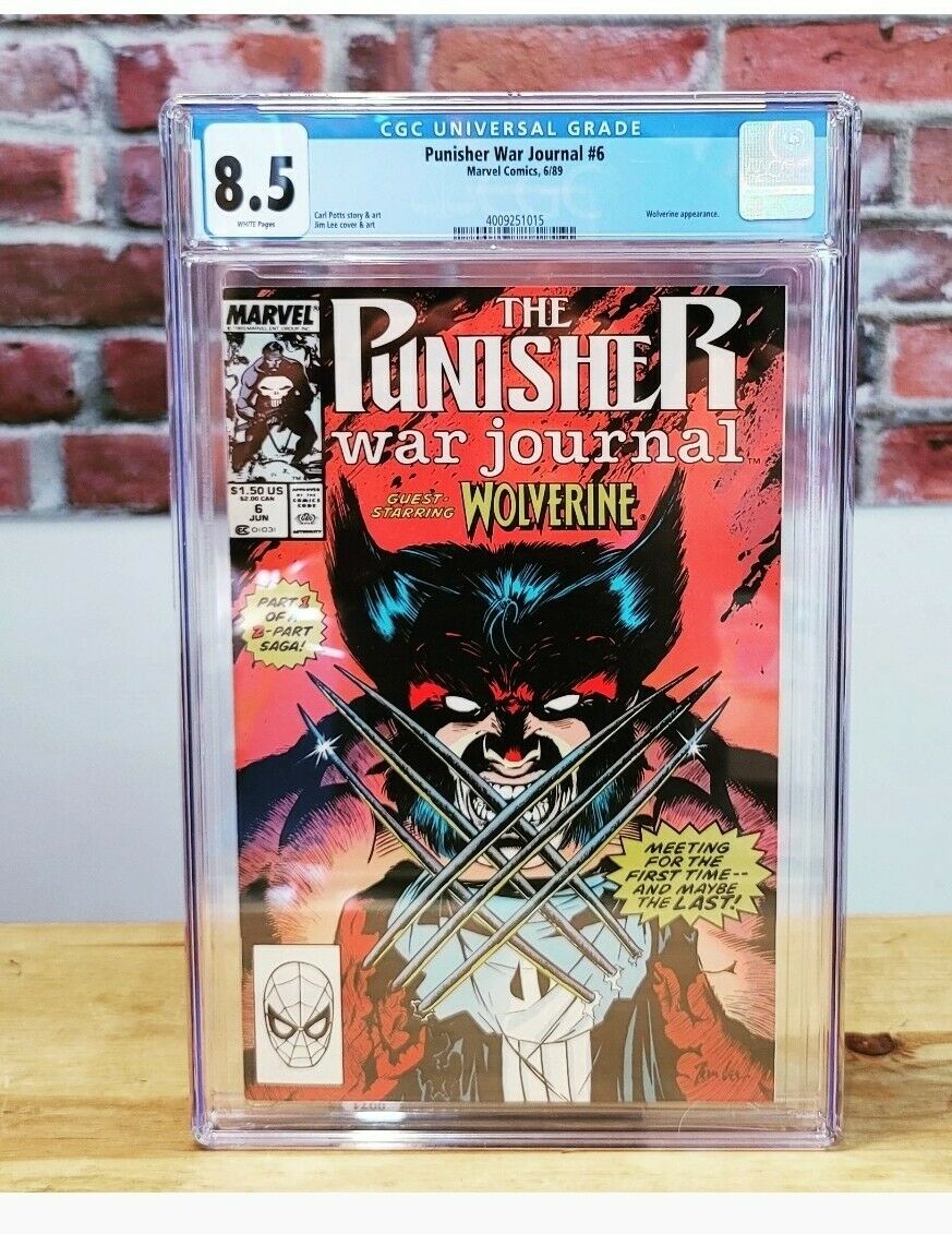Punisher War Journal #6 Freshly Graded (Marvel Comics 1989) CGC 8.5 Wolverine