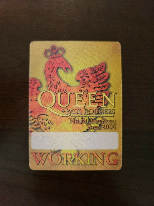 Queen Paul Rodgers 2006, All Access Backstage Pass Concert Ticket