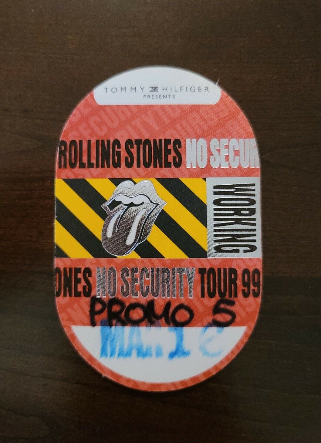 Rolling Stones 1999 Crew Load Access Pass Concert Ticket