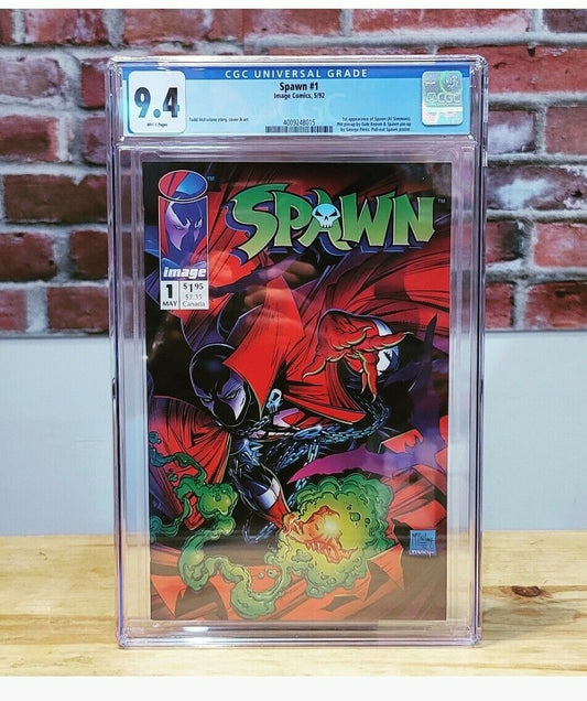 SPAWN #1 Graded Comic Book (Imagel 1992) CGC 9.4 Todd McFarlane White Pages!