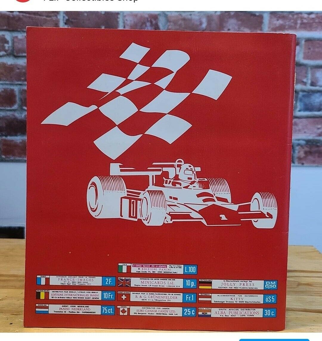 1977 Panini Super Auto Racing Sticker Album Formula 1, Indy Complete, Near Mint!