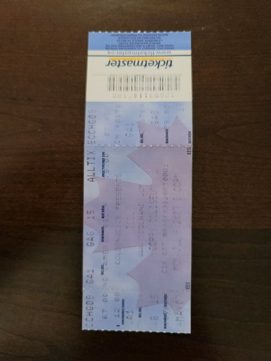 TOOL 2007, Hamilton Copps Coliseum Original Concert Ticket Stub