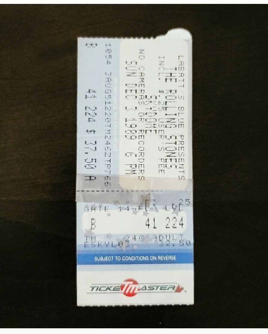 Rolling Stones 1989 Skydome Toronto Original Vintage Concert Ticket Stub