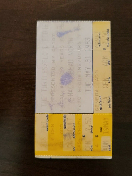 The Turtles 1983, Toronto Nags Head North Original Concert Movie Ticket Stub