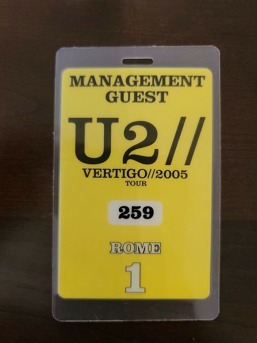U2 2005 Original Back Stage Access Pass Concert Ticket Rome Italy Vertigo Tour