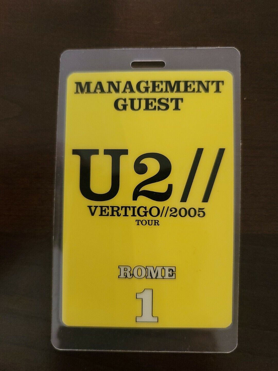 U2 2005 Original Back Stage Access Pass Concert Ticket Rome Italy Vertigo Tour