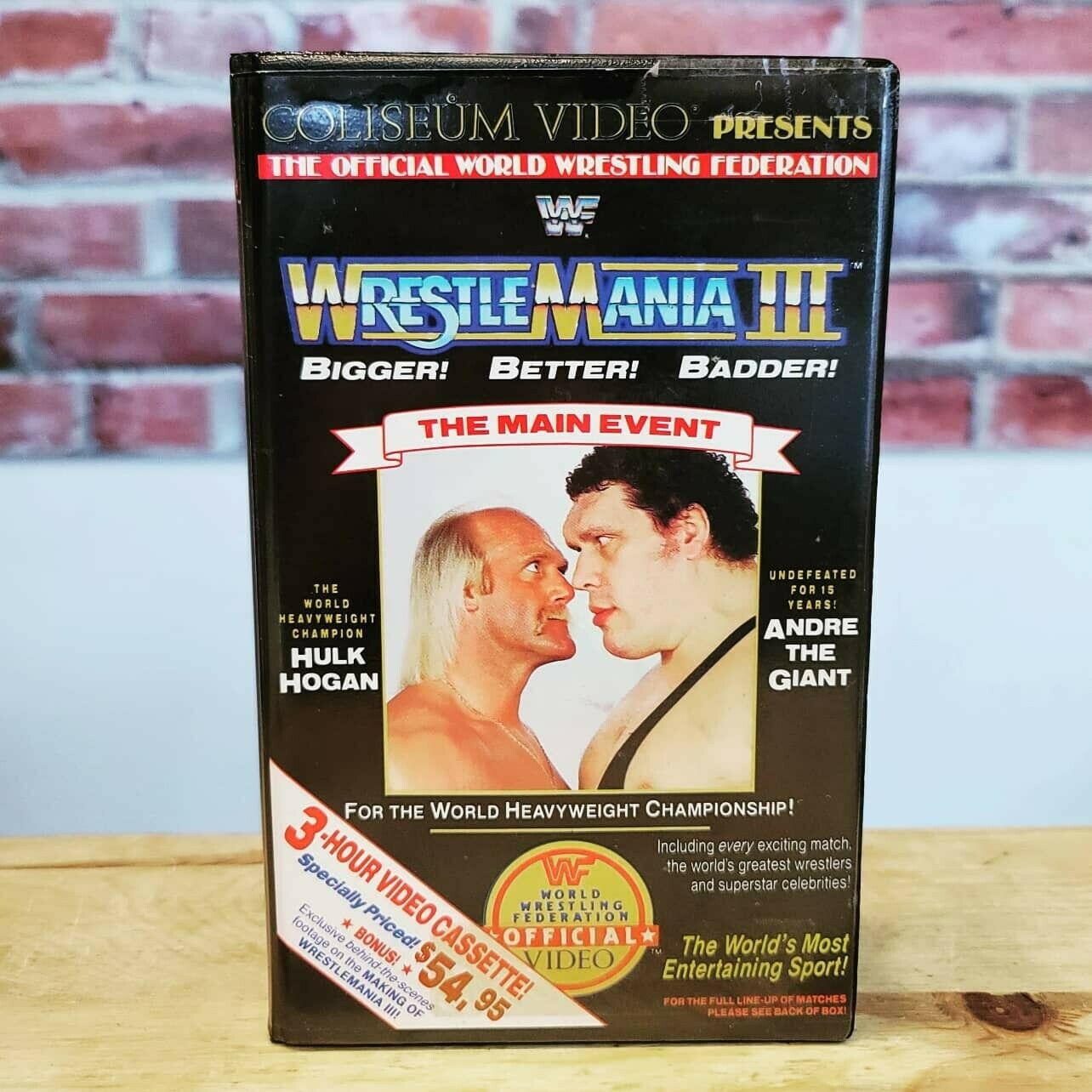 Original Wrestlemania III Event Program With Coliseum VHS WWF WWE Wrestling Lot